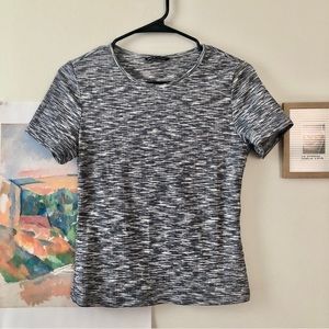 Last Chance! Marled Jersey Form fitting Top - Minimalist Layers